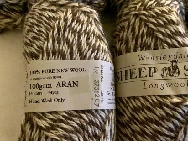 Image 2 of Wensleydale Longwool Marl Aran Knitting Yarn x 800 grams.