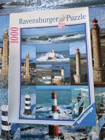 Image 1 of 1000 piece Jigsaw by RAVENSBURGER LIGHTHOUSES IN BRITTANY.