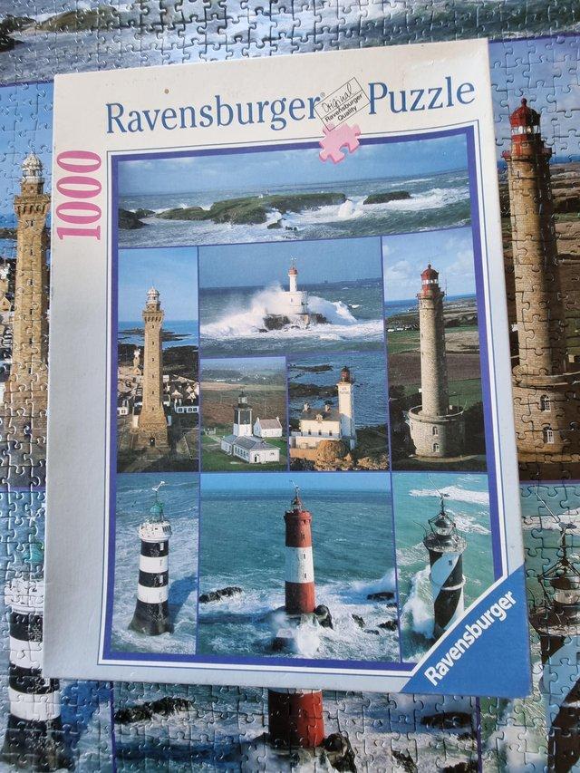 Preview of the first image of 1000 piece Jigsaw by RAVENSBURGER LIGHTHOUSES IN BRITTANY..