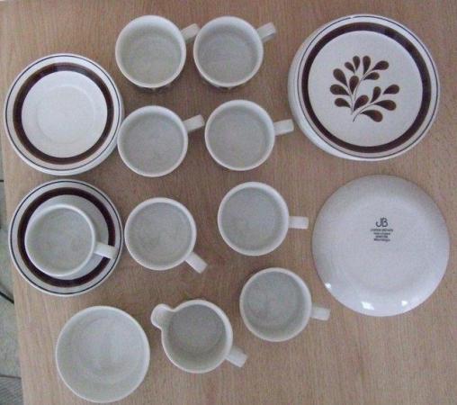Image 3 of Pottery Tea Set 1970's/1980's inc 8 cups/saucers