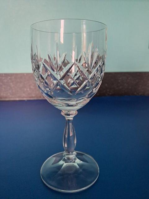 Preview of the first image of Lead crystal wine/water glasses set of 4.