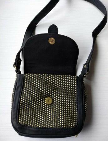 Image 8 of New Women's Warehouse Black & Gold Shoulder Crossbody Bag