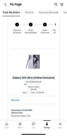 Image 1 of Samsung Galaxy S24 Ultra 256GB Titanium Blue