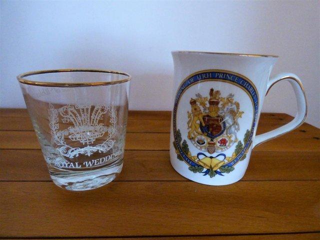 Preview of the first image of Charles and Diana Commemorative Ringtons Mug + Glass Unused.