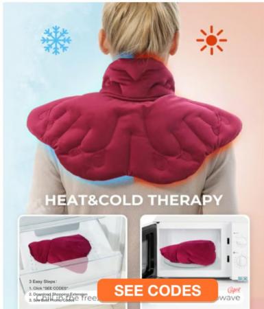 Image 3 of Heated Neck Wrap Microwave Neck Warmer Shoulder Heat Pad
