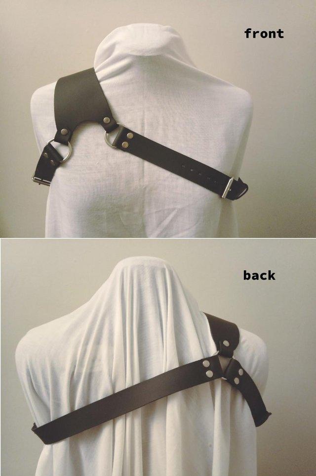 Preview of the first image of NEW UNUSED Black leather harness, great for cosplay!.