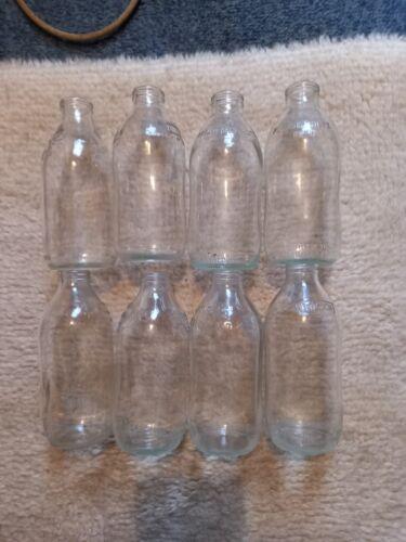 Preview of the first image of Vintage Retro County Dairies Glass Milk Bottle Job Lot of 8.