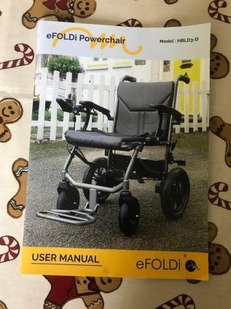 Image 3 of Powered wheelchair eFOLDI Powerchair Model HBLD3-D