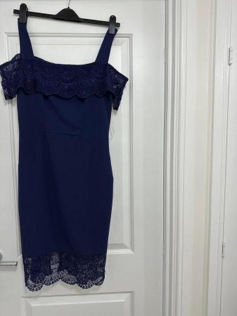 Image 2 of Lipsy navy blue dress good condition
