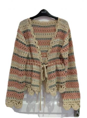 Image 3 of NEXT Multicoloured Pink, Blue, Cream Knitted Summer Cardigan