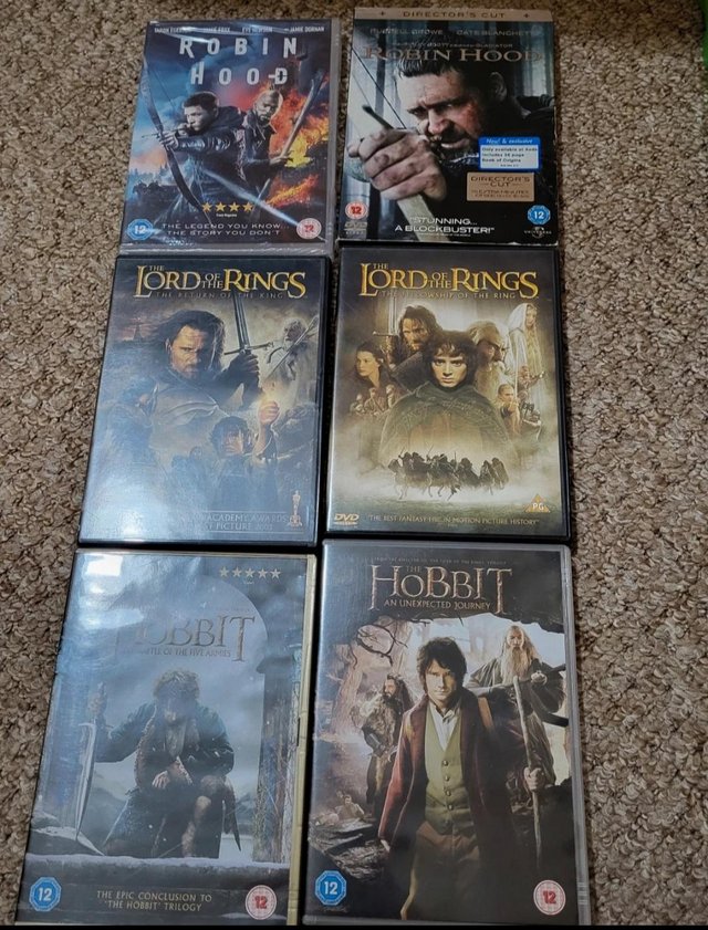 Preview of the first image of DVD's Mixed Bundle  Robin Hood The Hobbit & Lord Of The Ring.