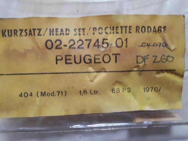 Image 2 of PEUGEOT 404 1.6Ltr 1618cc 68PS Mod.71 Head Gasket Set 1970-