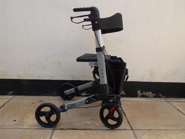 Preview of the first image of Elite Care EC XCruise 4 Wheel Walker Rollator Lightweight.