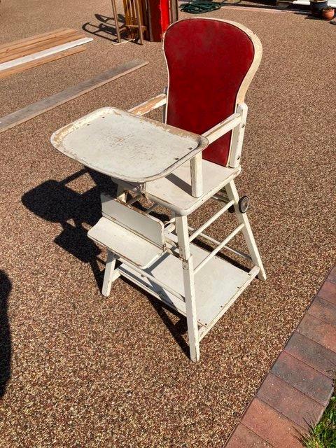 Preview of the first image of Vintage High Chair/Car/Play seat for restoration.
