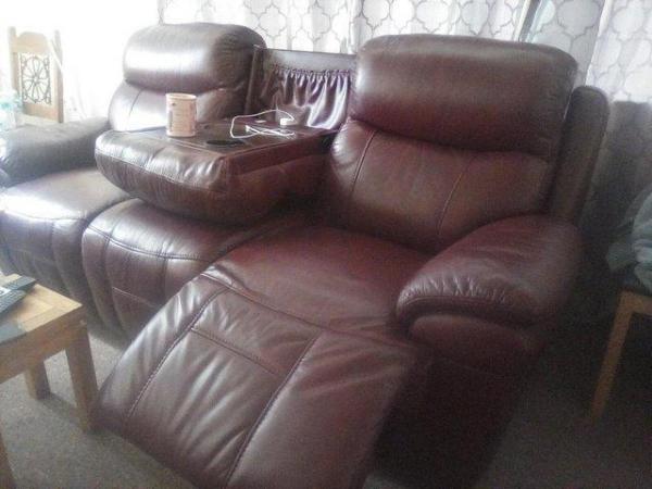 Image 1 of Electric Reclining Sofa with USB outlets