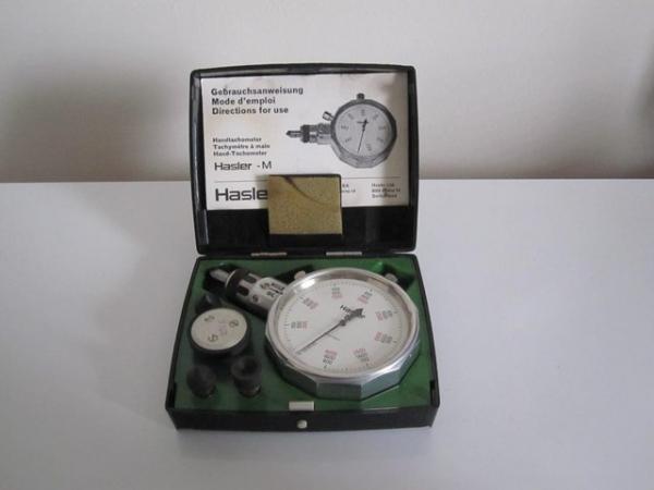 Image 1 of Hasler vintage swiss made hand held tachometer