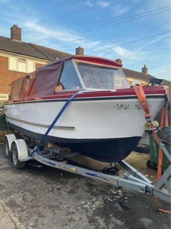 Image 1 of Boat 20ft with trailer and Honda 15hp engine
