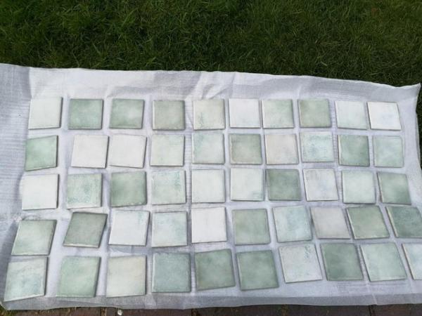 Image 2 of Small Italian green tiles (55)