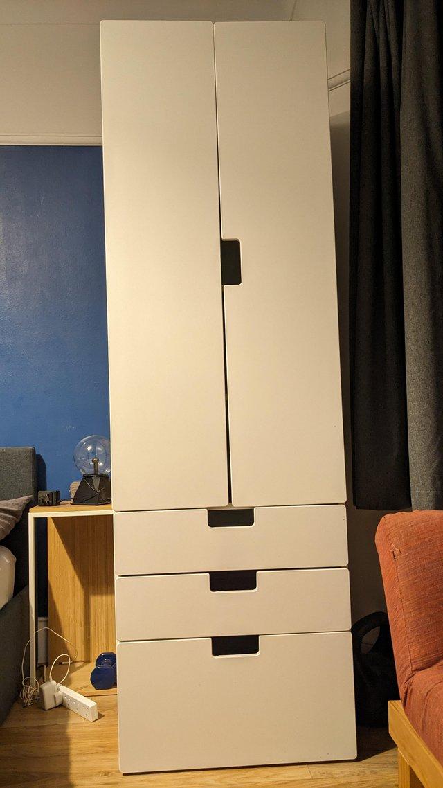 Preview of the first image of IKEA Smastad wardrobe white.