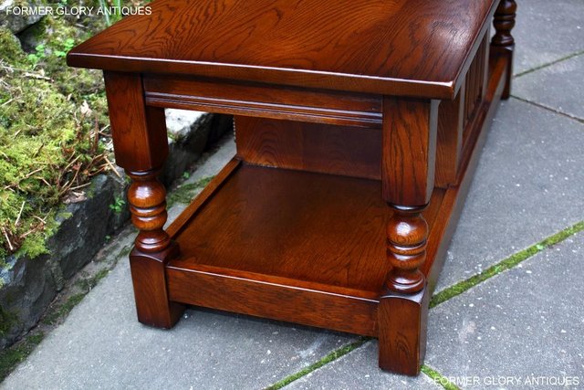 Image 79 of OLD CHARM LIGHT OAK LONG WINE COFFEE TABLE CABINET TV STAND