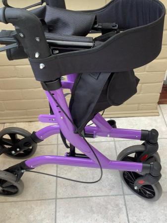Image 1 of Purple aluminium 4-wheeled rolator