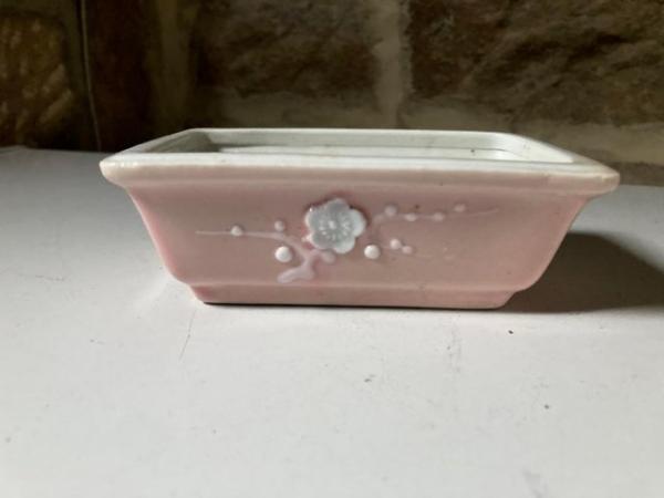 Image 2 of Pink rectangular Bonsai dish (M1)