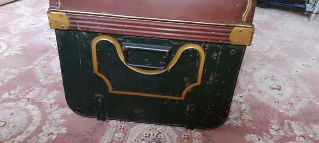 Image 2 of VINTAGE METAL CHEST 1940's