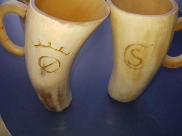 Image 3 of VIKING DRINKING MUGS COW AND PITCHER