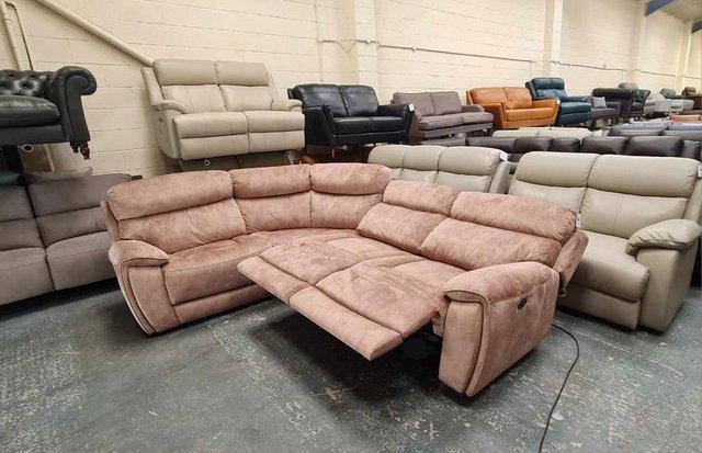 Image 12 of Radley Decent mink fabric electric recliner corner sofa