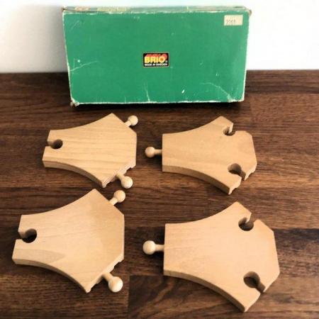 Image 2 of Vintage 1990's BRIO 33350 short curves switches (points) x 4