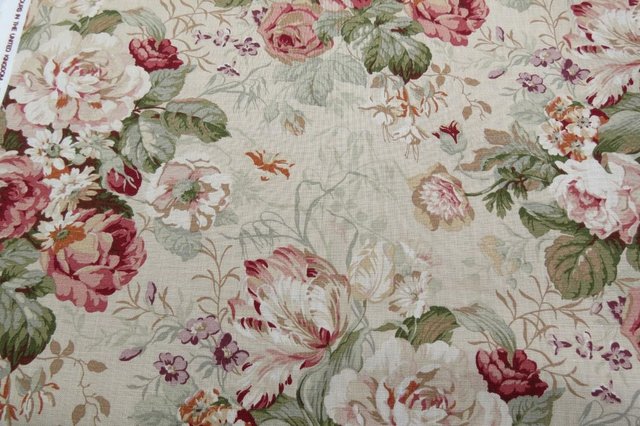 Image 2 of Fabric Remnant Traditional Floral Design