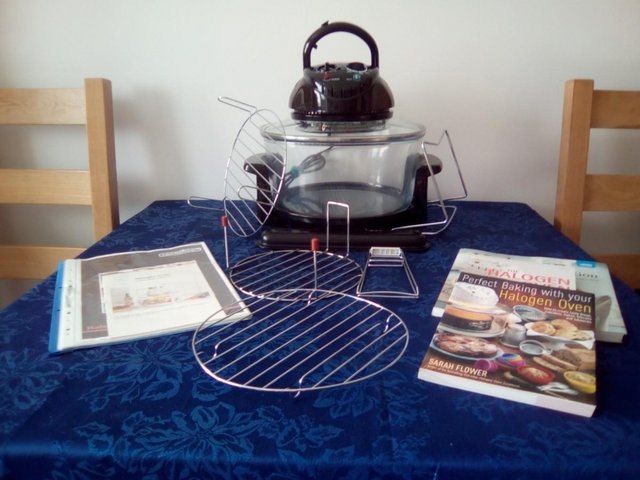 Preview of the first image of Halogen Oven with all accesories & books shown.