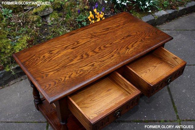 Image 77 of OLD CHARM LIGHT OAK TWO DRAWER COFFEE TABLE TV UNIT STAND