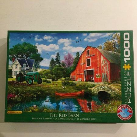 Image 3 of Eurographics 1000 piece jigsaw titled The Red Barn.