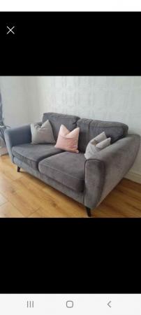 Image 3 of Grey 2 seater sofa, good condition