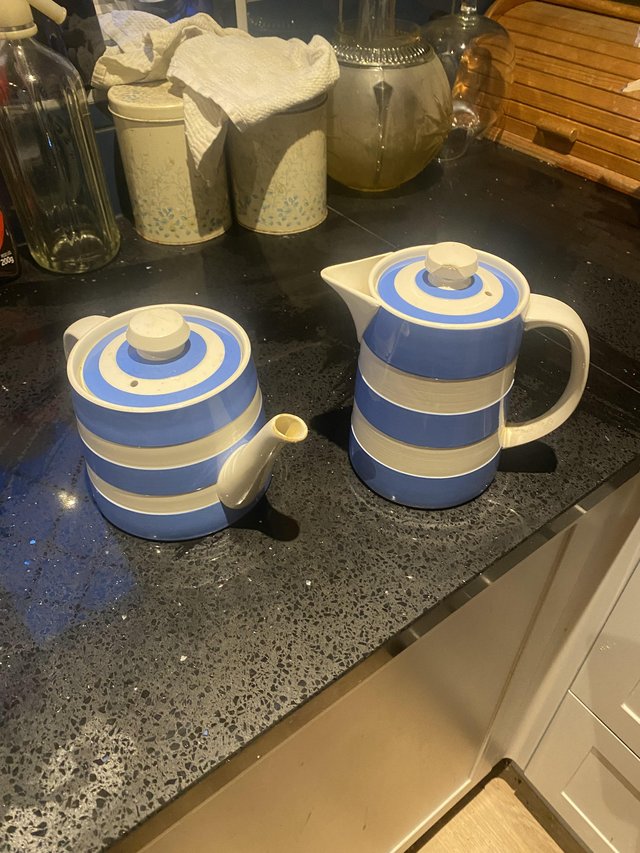 Preview of the first image of Cornish Ware Tea Pot and Coffee Pot.