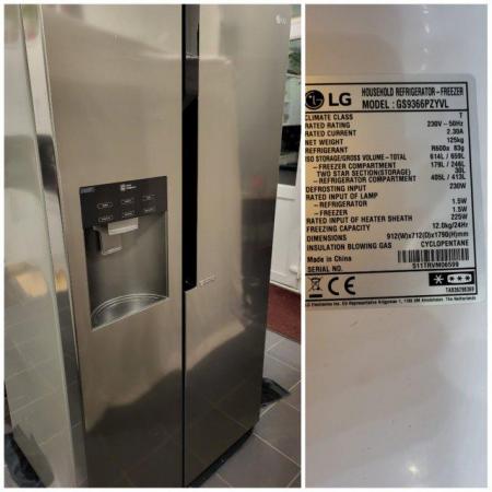 Image 1 of LG Fridge Freezer GS9366PZYVL (large american style)