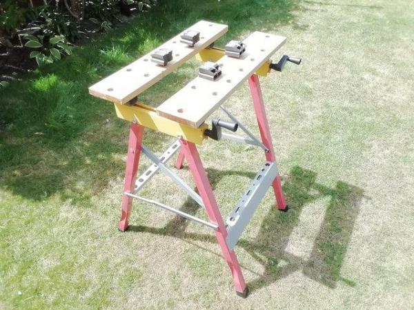 Image 3 of SOLDSOLD FOLDING WORKBENCH WITH VICECLAMPS