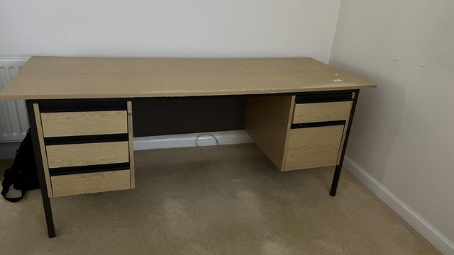 Preview of the first image of Large desk for sale good condition.