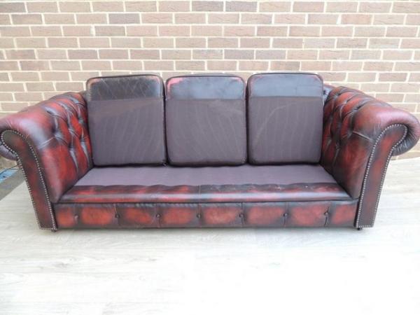 Image 29 of Chesterfield Vintage 3 piece Suite (UK Delivery)