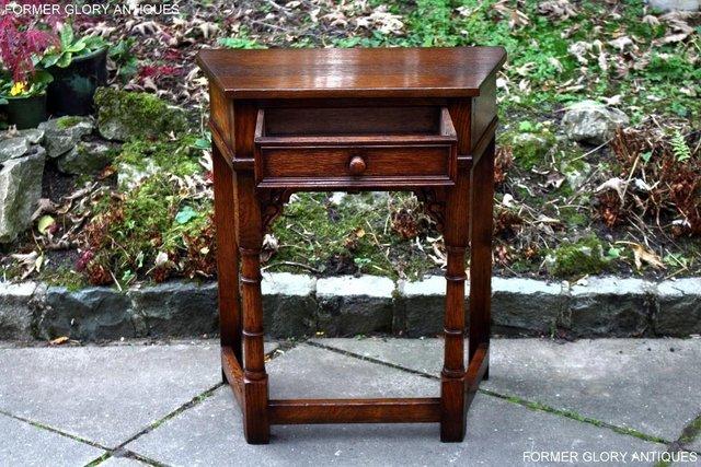 Image 15 of A TITCHMARSH AND GOODWIN OAK CANTED HALL TABLE LAMP STAND