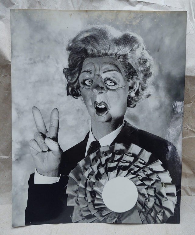 Preview of the first image of Original Margaret Thatcher Spitting Image Glossy Photograph.