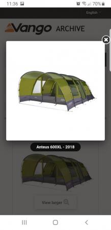 Image 1 of New 6 man tent - Vango Anteus 600XL