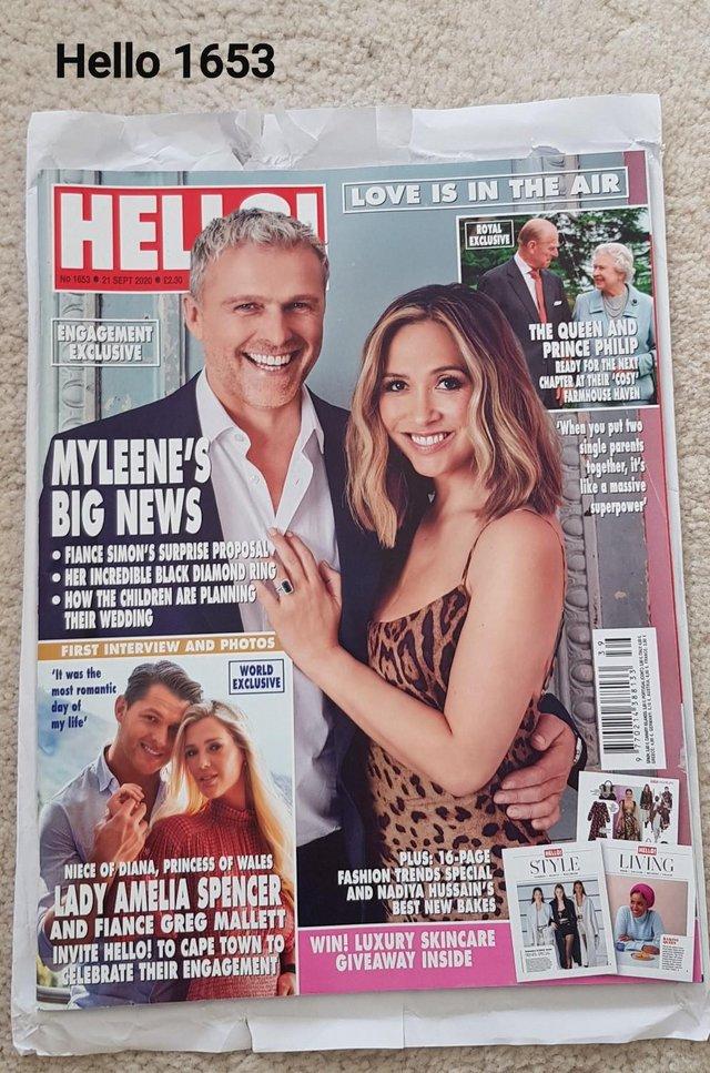 Preview of the first image of Hello 1653 - Myleene's Big News - Engagement to Simon Motson.
