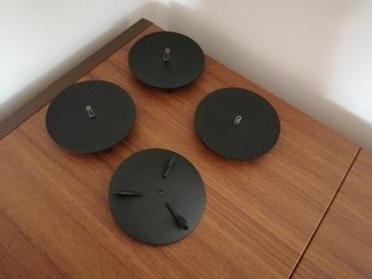 Image 1 of Set of black matching candle holders