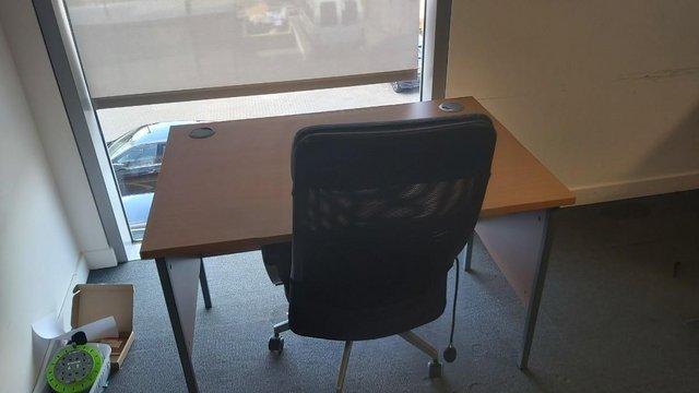 Image 8 of 10 Light Cinnamon Single Office Desks/tables/computer desks