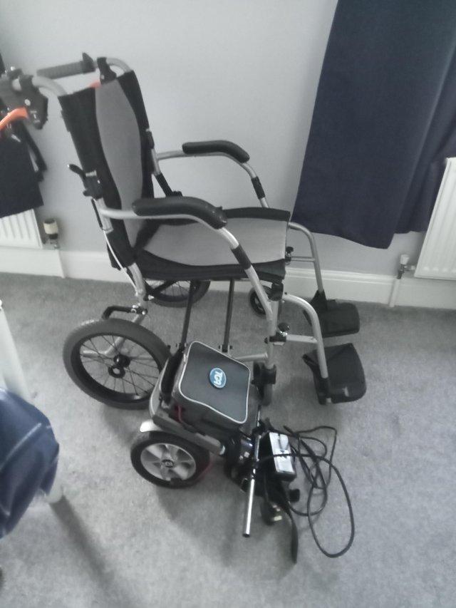 Preview of the first image of Light weight wheelchair with power pack.