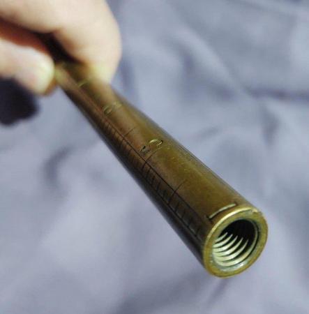 Image 3 of Rare Unusual Antique Brass Rule/Measuring Stick