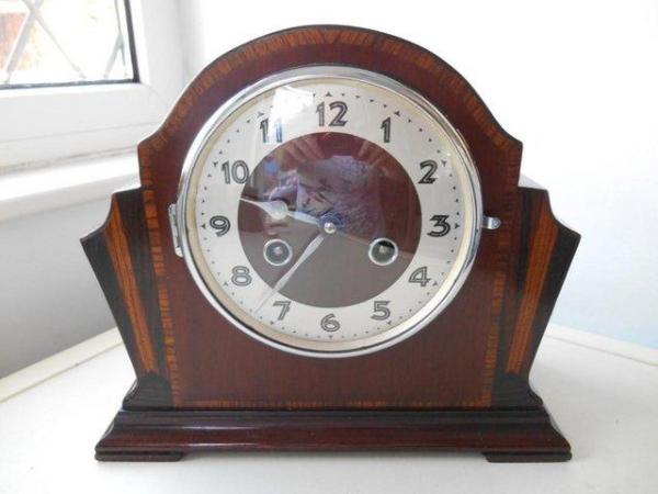 Image 1 of Art Deco Baduf striking mantle clock.