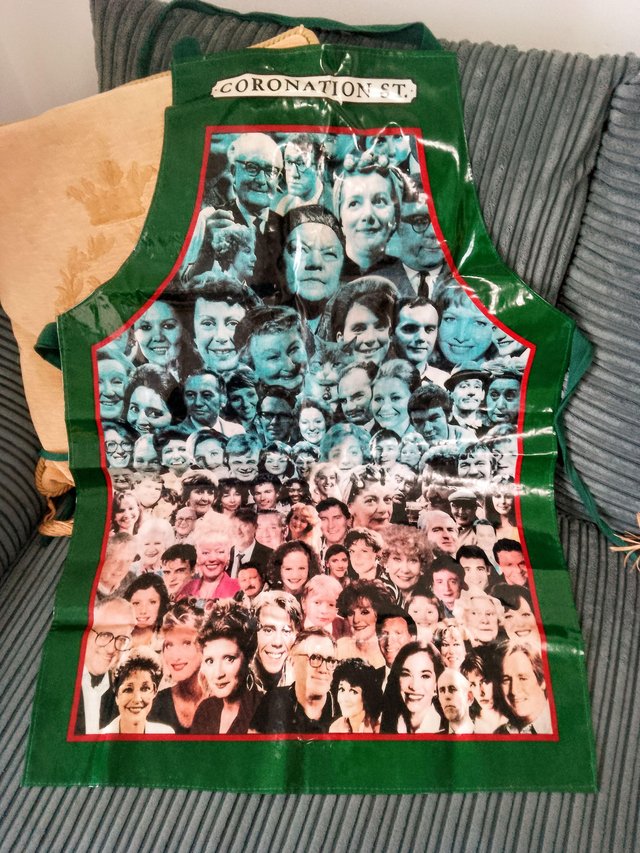 Preview of the first image of 1980's Iconic Coronation Street Apron.